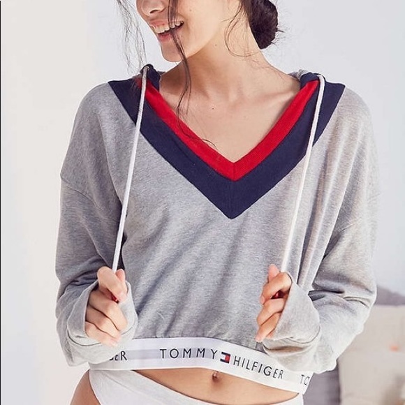 Tommy Hilfiger Tops - Tommy Cropped Retro Hoodie